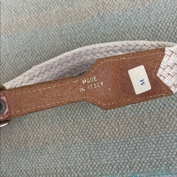 Vintage Italian Belt Leather & Woven Strap - Picture 6 of 13